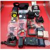 Image 1 : Camera Accessory Lot w/ Optex Rechargeable Battery, Bounce Flash Shoe, & More