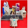 Image 1 : VTG Electronics Lot w/ Keyboard, Computer Cable, Manual Data Switch, & More