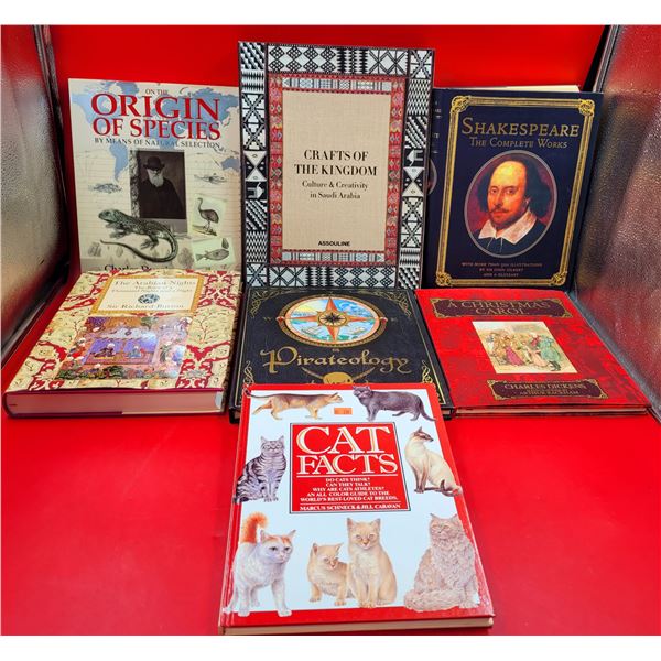 Assorted Book Lot w/ A Christmas Carol, Shakespeare The Complete Works, Pirateology, & More