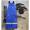 Image 1 : Work Attire Lot w/ Fire Resistant Bib Overalls, Tool Belt, & More