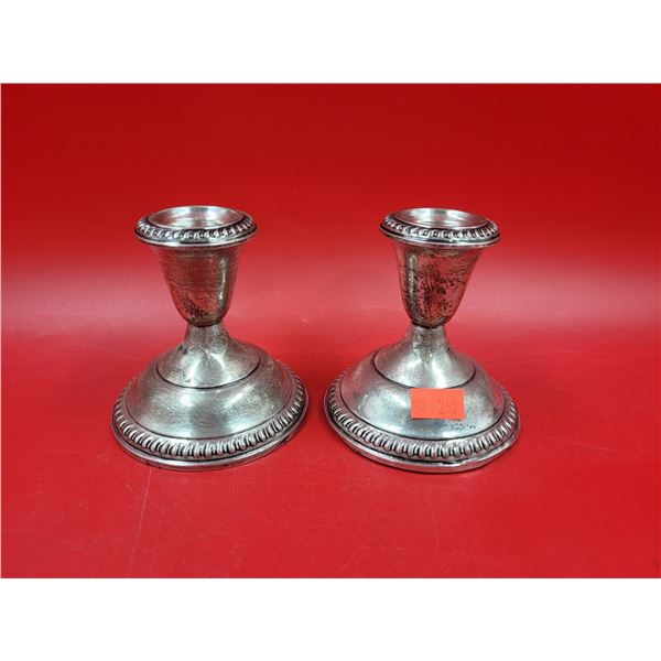 Empire Sterling Silver Candleholders