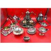 Image 1 : Assorted Silver-Plated Serving Ware Lot