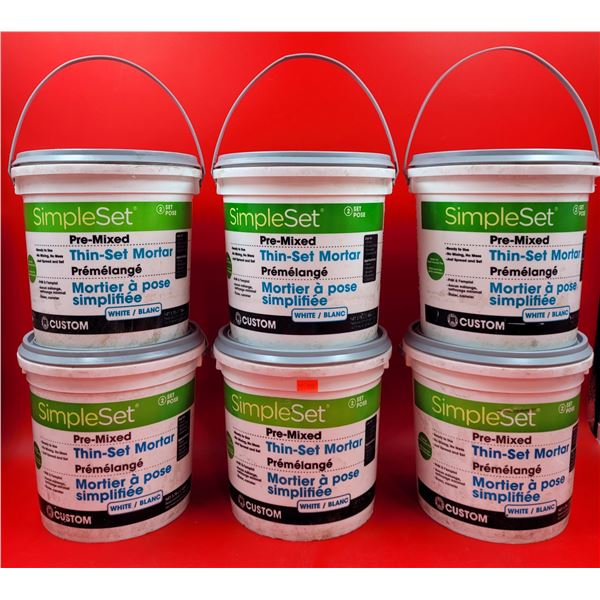 Lot of SimpleSet Pre-Mixed Thin-Set Mortar