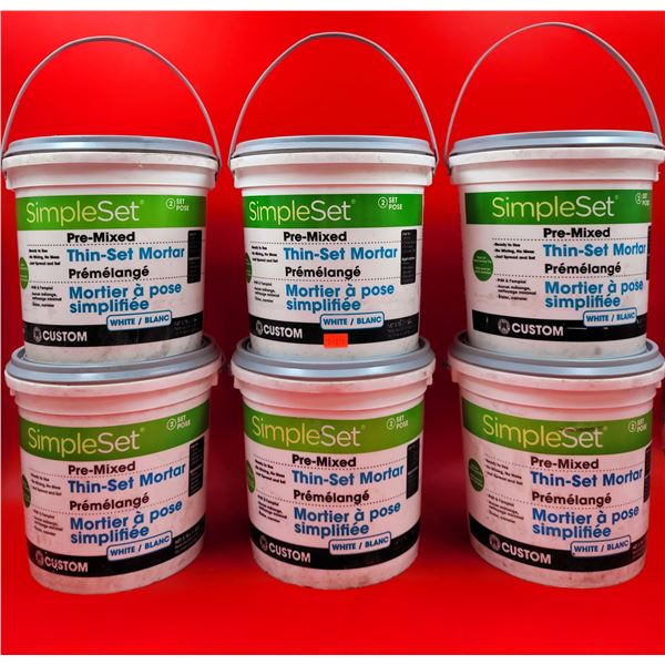 Lot of SimpleSet Pre-Mixed Thin-Set Mortar