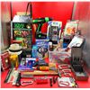 Image 1 : Assorted Tool Lot w/ Power Drill, Clamps, Ball Peen Hammer, Drill Bits, & More