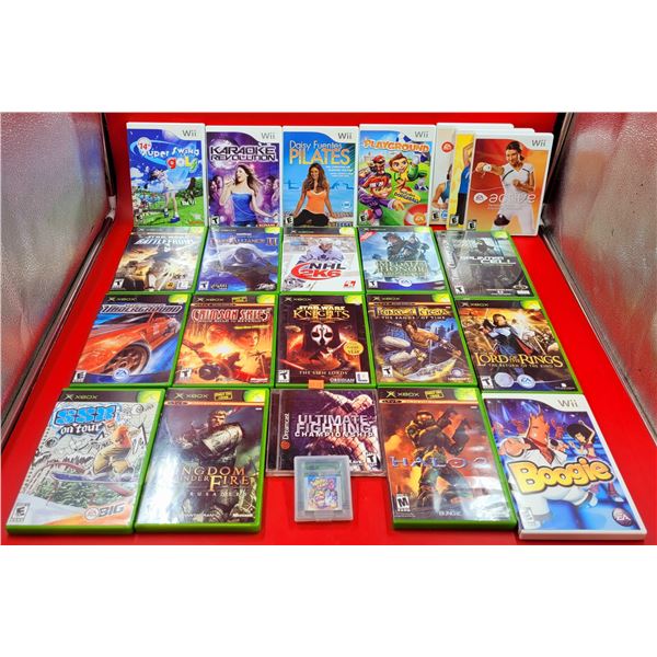 Wii & XBOX Games w/ Karaoke Revolution, Star Wars, Lord of The Rings, Prince of Persia, & More