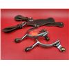 Image 1 : Pair Of VTG Western Spurs w/ Straps