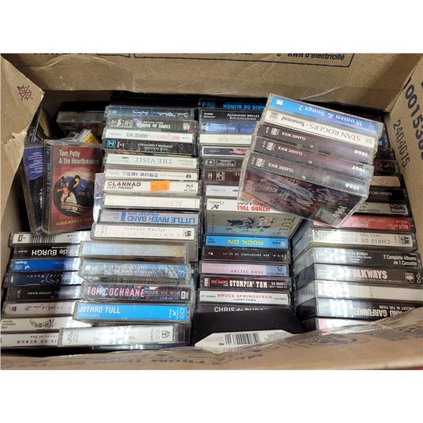 Box of Cassette Tapes (Classic Rock, Bruce Springsteen, Jethro Tull, Tom Petty, etc.)