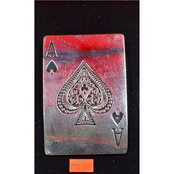 Metal Ace of Spades Belt Buckle
