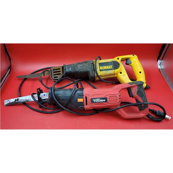 2 Dewalt & Hyper Tough Reciprocating Saws