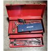 Image 1 : Metal Toolbox w/ Assorted Ratchets & Tools