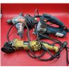 Image 1 : Dewalt Angle Grinder, Ridgid Spade Handle Paddle Drill, & Bosch Jigsaw