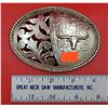 Image 1 : Metal Oval Steer Head Belt Buckle