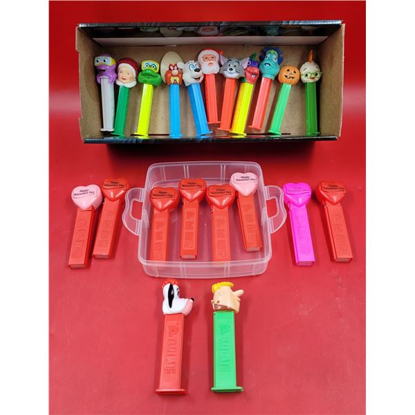 Assorted Pez Lot w/ Valentine's Day, Yosemite Sam, Barney Rubble, & More