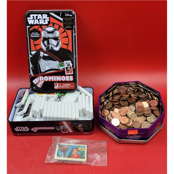 Star Wars Dominoes & Tin of Assorted Pennies