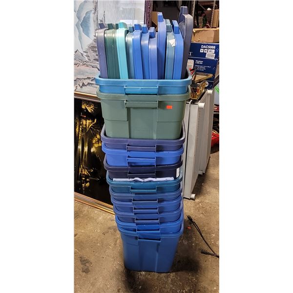 Lot of Assorted Bins & Lids