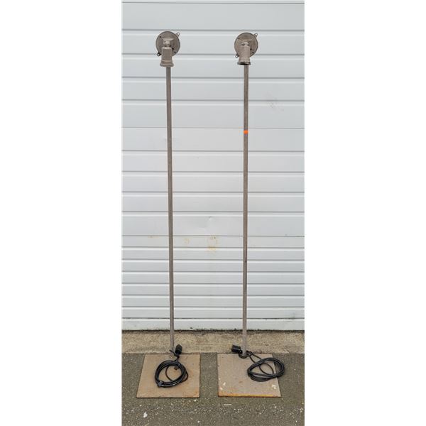 2 Metal Industrial Lights