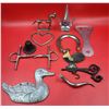 Image 1 : VTG Metal Lot w/ Duck, Horseshoe, & More