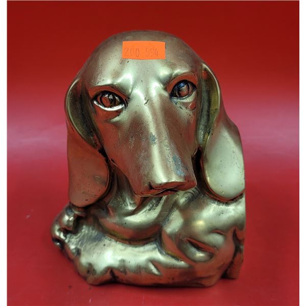 Brass Dog Head Figurine