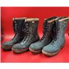 Image 1 : 2 Pairs of Viking Steel Toed Cleated Bottom Men's Boots Size 8 & 9