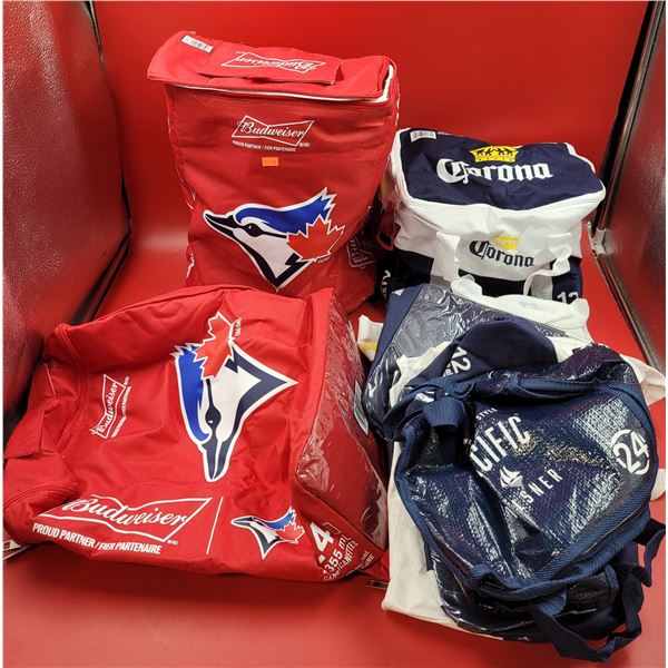 Lot of Beer Cooler Bags Including Blue Jays Bags