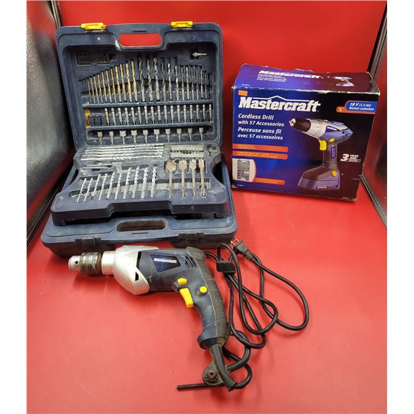 2 Mastercraft Drill and Bit Sets