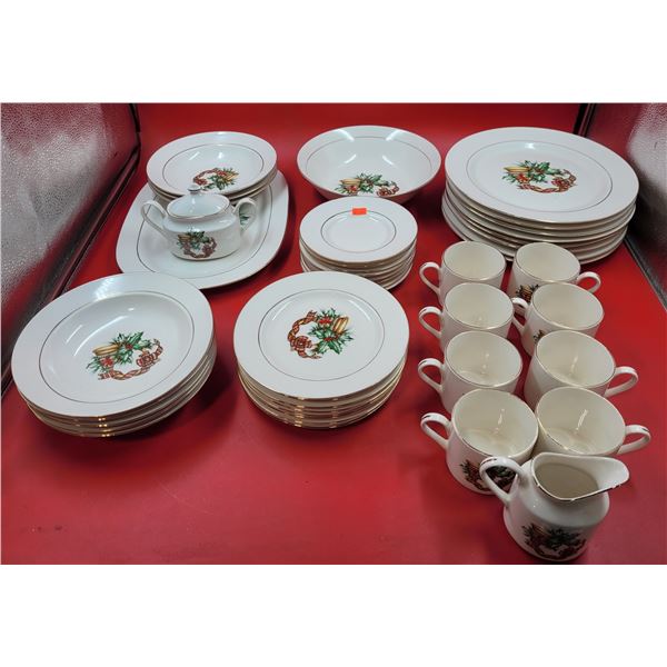 Set of Sonata Fine Porcelain Noel Christmas Dishes