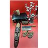 Image 1 : VTG Miscellaneous Lot w/ Child Moccasins, Stein, Mask, Cleaver, & More