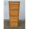 Image 1 : 4 Tier Oak Filing Cabinet