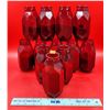 Image 1 : Lot of Red Glass Jars w/Sand inside