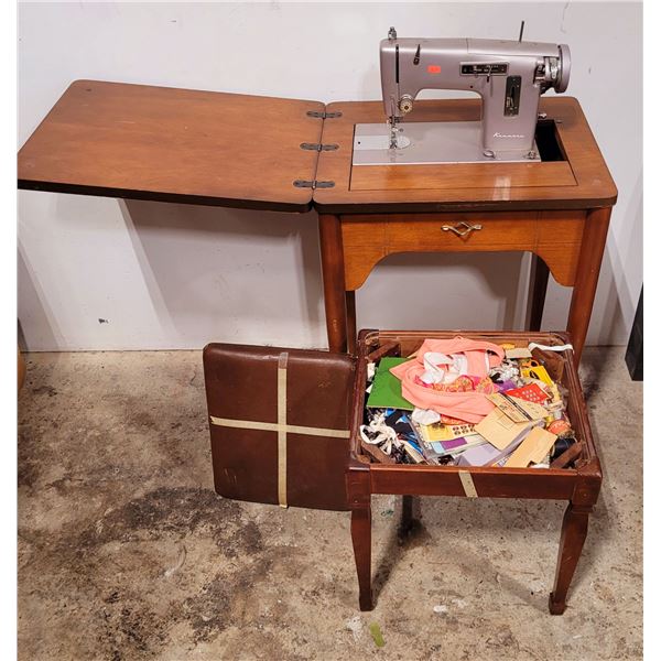 VTG Kenmore Sewing Machine & Supplies