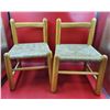 Image 1 : 2 Children's Chairs w/ Rush Seats