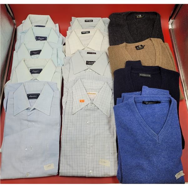 Lot of Men's Dress Shirts& Wool Sweaters