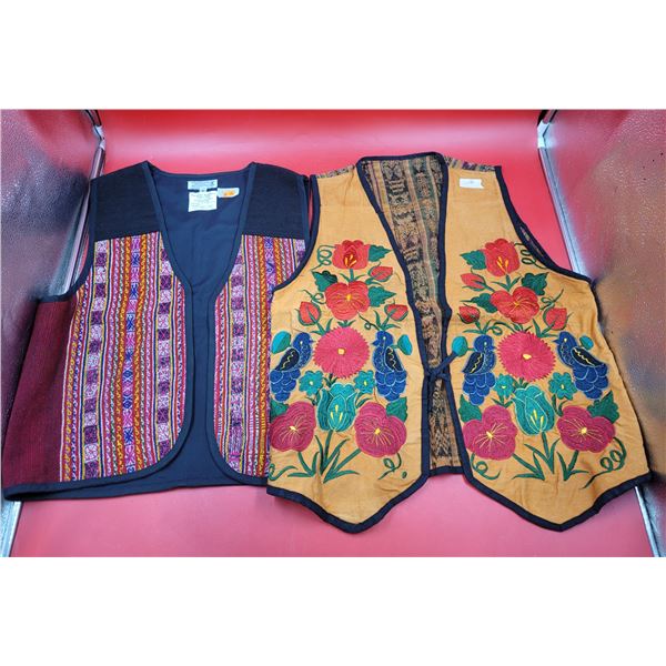 2 VTG Handmade Cotton Vests