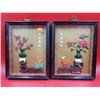 Image 1 : 2 VTG Asian Stone Carving Shadow Box Art Pieces