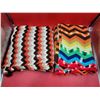 Image 1 : 2 Colorful Knitted Blankets