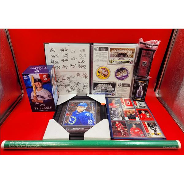 Sports Cards/Bobble Head & Framed Bo Horvat Picture