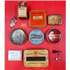 Image 1 : VTG Tin Lot w/ Gramophone Needle Tins, Razor Blade Box, Elastoplast Tin, & More