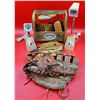 Image 1 : VTG Nugget Shoe Shine Kit, MCM Lamps, & 2 Catching Mitts