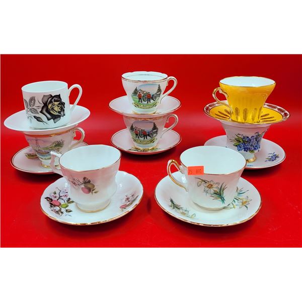 Assorted China Teacup & Saucer Lot