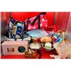 Image 1 : Pet Supplies Lot w/ Food & Water Dish, Puppy Pads, Carrier, Bed, Toys, & More