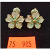 Image 1 : VTG Sterling Flower Clip-On Earrings