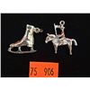 Image 1 : 2 Sterling Charms/Pendants (Skate & RCMP)