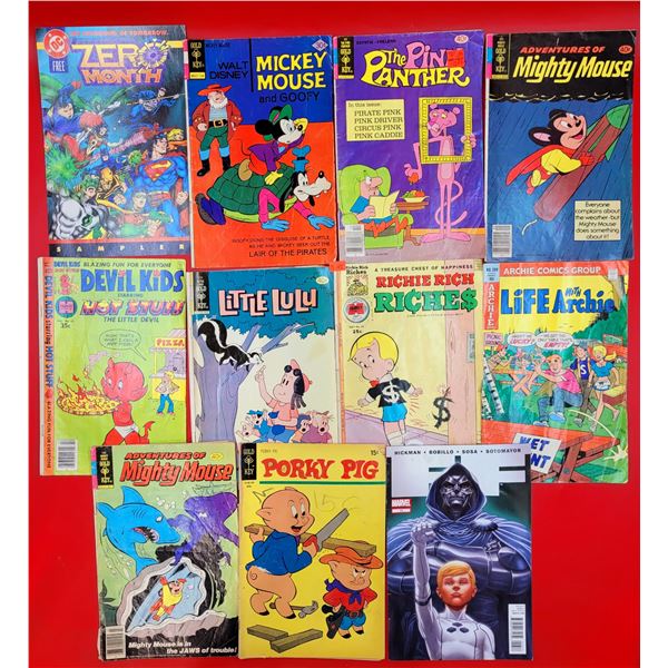 VTG Comics Lot w/ Mighty Mouse, Pink Panther, Richie Rich, Archie, Porky Pig, & More