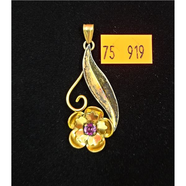 Sterling Flower Pendant