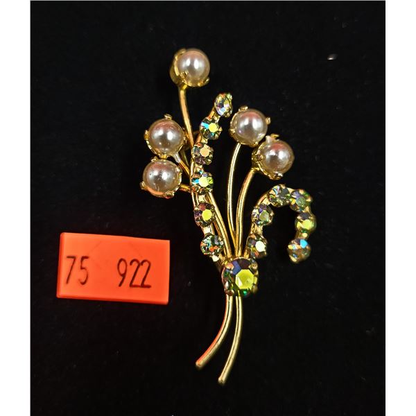 VTG Rhinestone Brooch