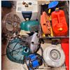 Image 1 : Miscellaneous Lot w/ Jerrycan, Extension Cord Reel, Fan, Reliance Water Heater, & More