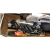 Image 2 : BOX OF NEW BIKE PARTS - FORKS, SEAT, GEARS, FLASHERS, ETC