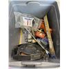 Image 3 : TOTE OF POWER TOOLS AND SHOP SUPPLIES,