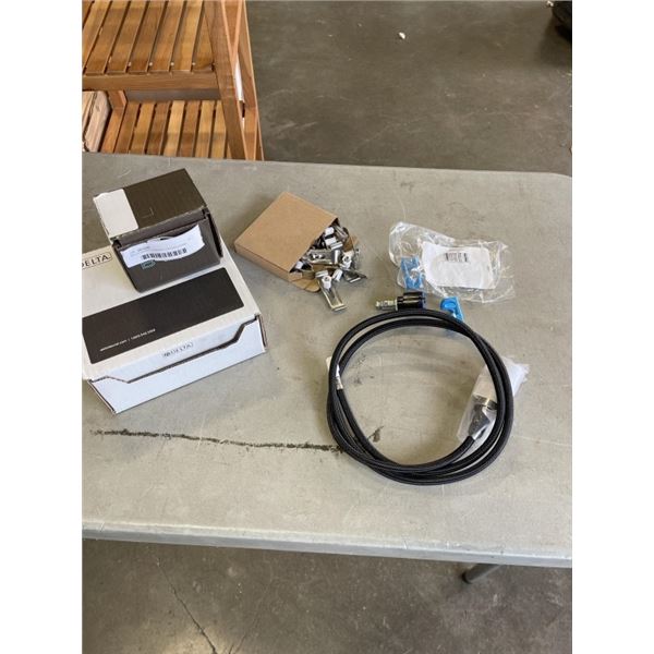 DELTA QUICK CONNECT FAUCET HOSE, BRACKETS, AND EURO MOTION DIAMOND VALVE